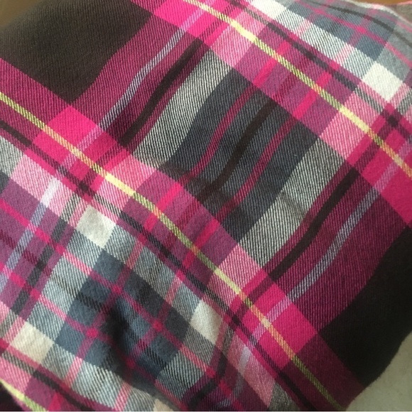 Terra & Sky Plaid Button Down Blouse, Pink, Black, Size 4X - Picture 8 of 17